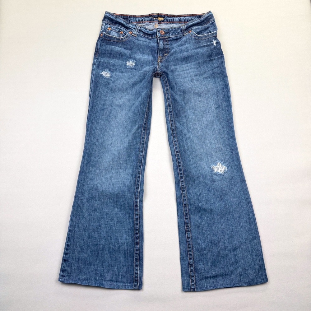 American Eagle Boy Fit Jeans Size 10 34x31 100% Cotton Low Rise Wide Leg Y2K
